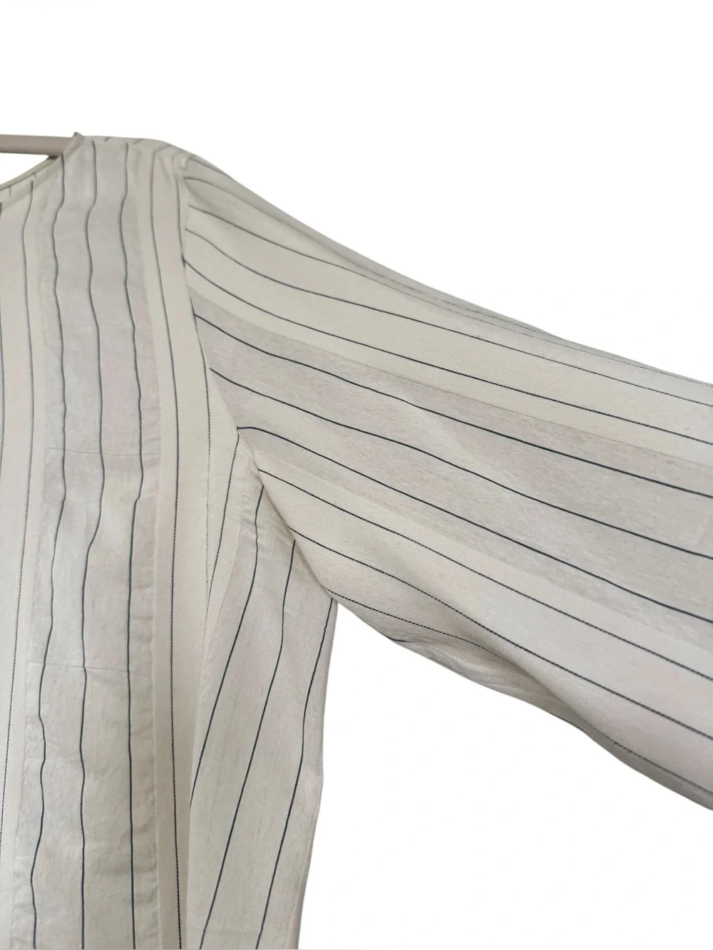 MaxMara Leisure Toledo‎ Pin Striped Silk Blend Tunic Long Sleeve Shirt Medium